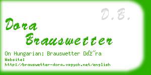 dora brauswetter business card